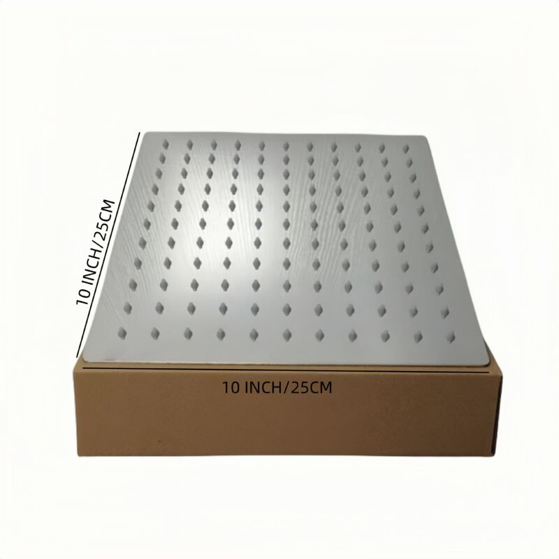 Lntyq - Pommeau de douche en acier inoxydable - Douche à économie d'eau, pommeau de douche carré de 25 cm, pommeau de douche à effet pluie universel,