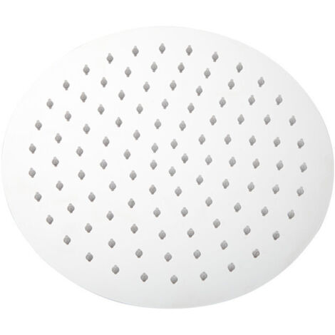 Pommeau de douche en acier inoxydable - Douche à économie d'eau, pommeau de douche rond de 20 cm, pommeau de douche pluie universel filetage 1/2 pouce, rotatif à 360°, inclinaison à 30°, facile à inst