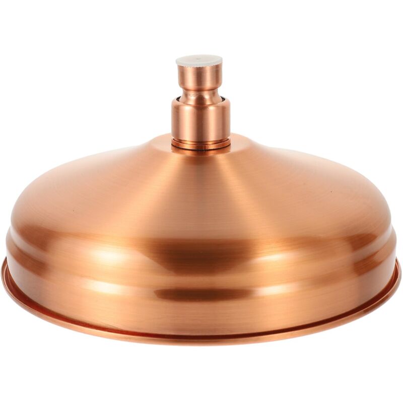 Pommeau de douche en cuivre, diamètre 20 cm (8 po), haute pression fixe, avec angle réglable, douche à effet pluie, or