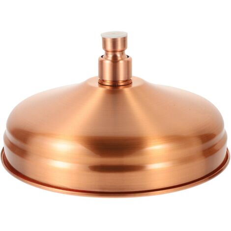 Pommeau de douche en cuivre, diamètre 20 cm (8 po), haute pression fixe, avec angle réglable, douche à effet pluie, or