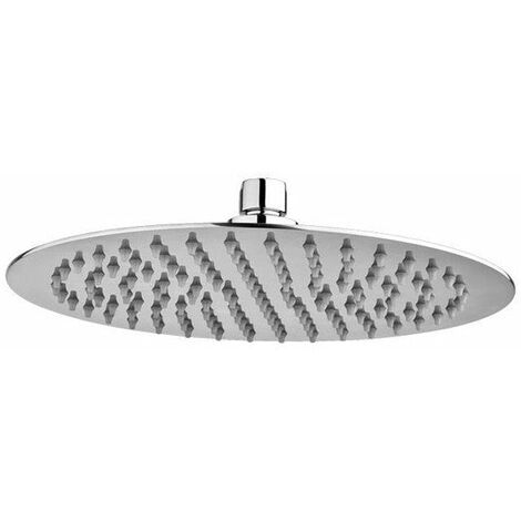 Pommeau de douche en laiton chromé lourd, anti-calcaire, rond 20 cm, articulé