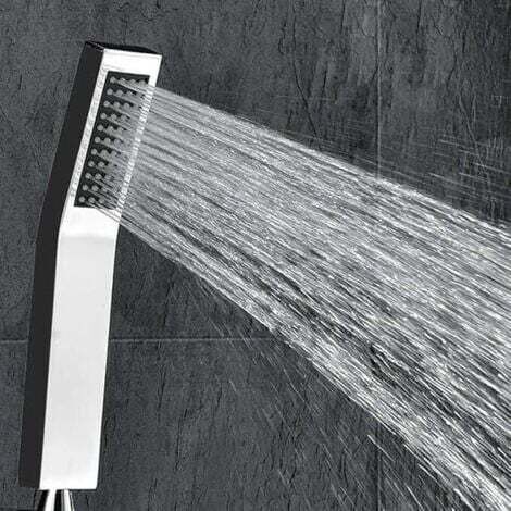 Pommeau de douche en laiton, haute pression, style L, finition chromée