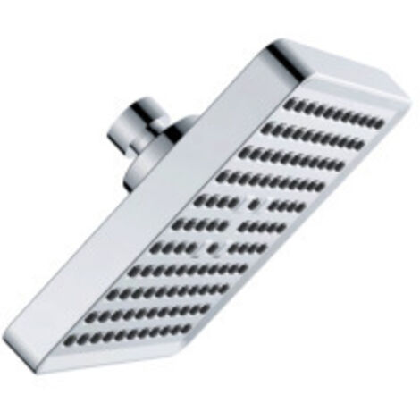 Pommeau de douche fixe au plafond en acier inoxydable anticalcaire, avec angle de jet réglable et installation facile, finition chromée. - AquaForge