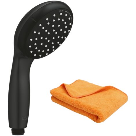 Pommeau de douche GROHE Vitalio Start 2 jets noir mat + microfibre