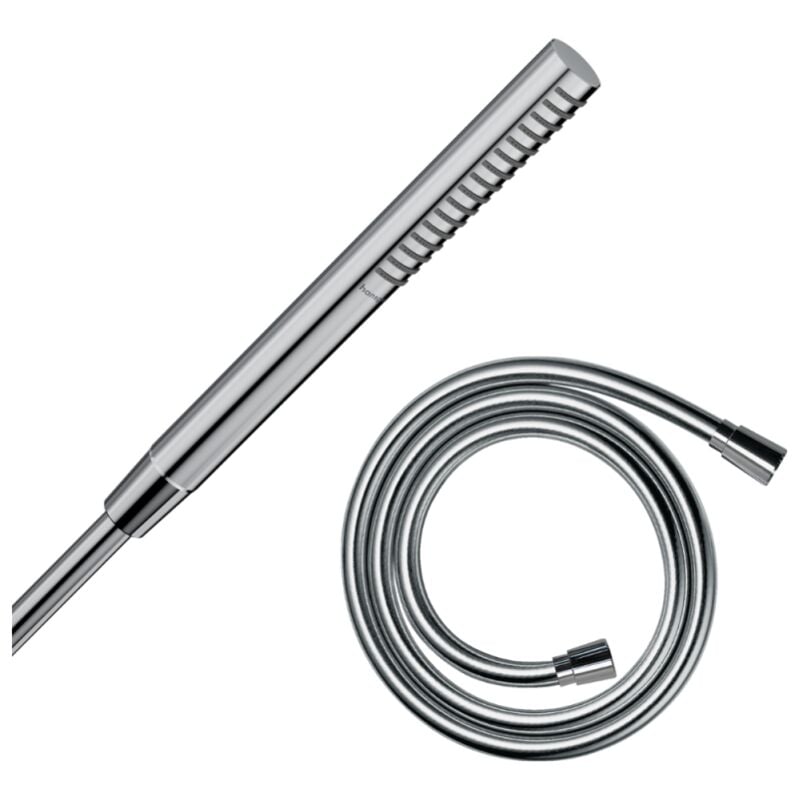 Hansgrohe - Pommeau de douche Pulsify s 100 EcoSmart chromé + flexible de douche 2 m Isiflex chromé
