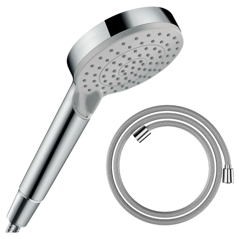 Hansgrohe - Pommeau de douche Vernis Blend 100 EcoSmart Vario chromé + flexible de douche Designflex 160 cm chromé