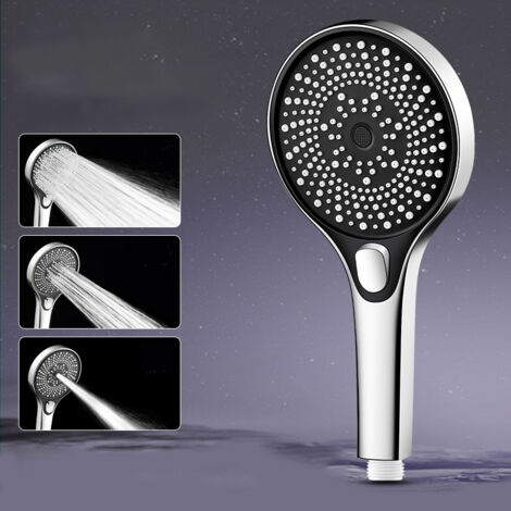 Pommeau de douche haute pression, douchette à main, trois modes de jet, pommeau de douche de salle de bain