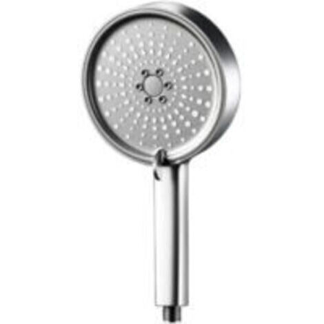 Pommeau de douche haute pression, pommeau de douche de 12 cm à économie d'eau avec interrupteur d'arrêt, 5 jets différents, pommeau de douche argenté avec filtre pour baignoires balnéo