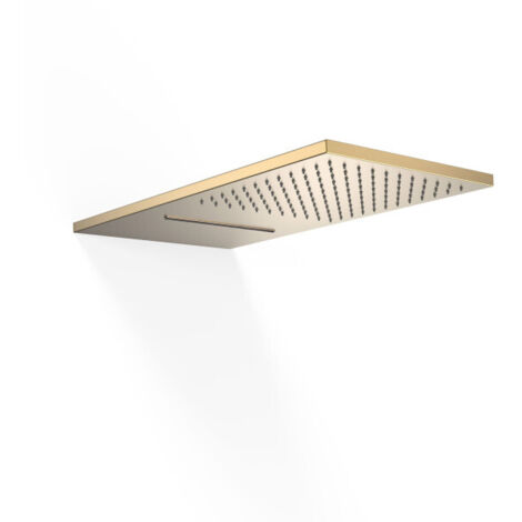 Pommeau de douche muralAvec 2 types de jet (pluie/cascade) Or Mat 24K - TRES 29990301OM