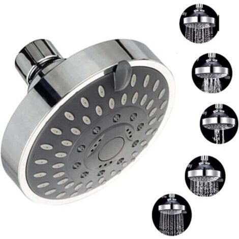 Pommeau de douche suspendu multifonction à 5 vitesses, buse ABS, économie d'eau, massage, brumisateur, douche de salle de bain d'hôtel