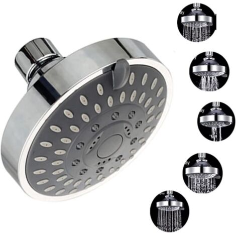 Pommeau de douche suspendu multifonction à 5 vitesses, buse ABS, économie d'eau, massage, brumisateur, douche de salle de bain d'hôtel