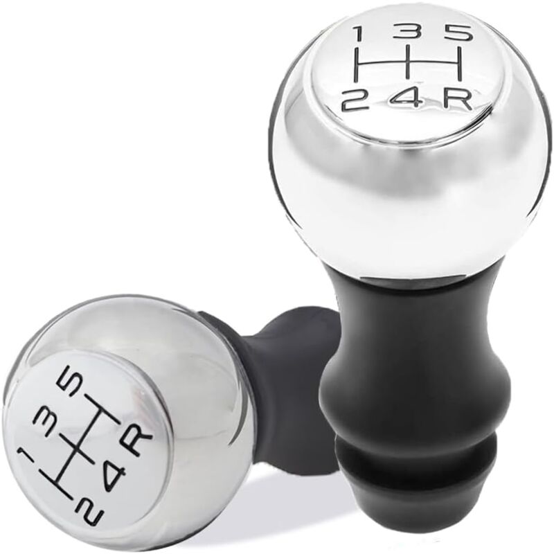 Pommeau de Levier de 5 Vitesses Manuelle pour Voiture 206 207 3008 etc/ C2 C3 C4 Picasso Berlingo Saxo (Argent)