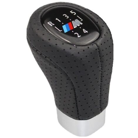 Pommeau de levier de vitesse 5 vitesses pour BMW E34 E36 E38 E39 E46 E53 E60 E61 E63 E64 E83 E90 E91 E92 E93 – Ergonomique et durable – Installation facile