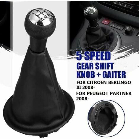 START Pommeau de levier de vitesse 5 vitesses + soufflet pour Citron III pour Peugeot Partner 2008-2021
