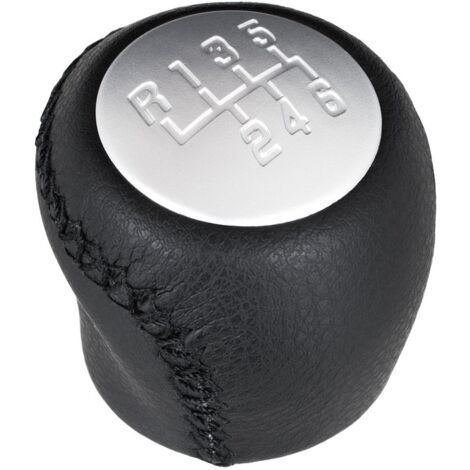 Pommeau de levier de vitesse 6 vitesses Fiat Grande Punto 2005 - NOIR + ARGENT