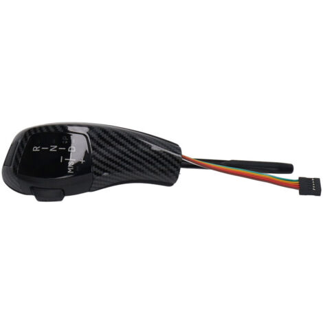Pommeau de levier de vitesse automatique à LED, bouton rouge côté gauche, remplacement lisse pour BMW X3 E83 2004-2010, style fibre de carbone