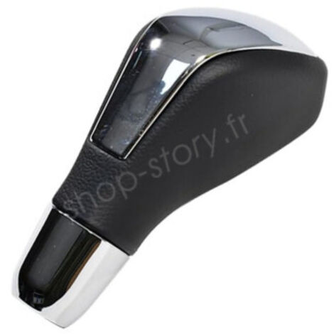 Pommeau de levier de vitesse automatique Renault Laguna 3 / Mégane 3 – Chrome & Noir – OEM 8200574279