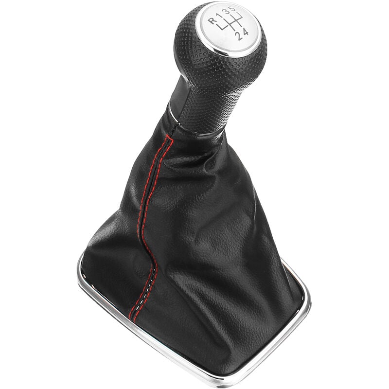 Maerex - Pommeau de levier de vitesse avec couvercle de soufflet pour Volkswagen bora GOlf MK4 (12mm 5 vitesses)