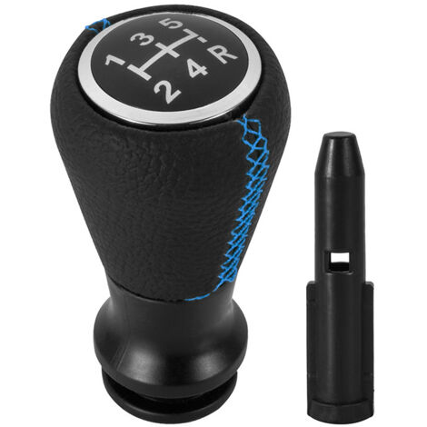Pommeau de Levier de Vitesse Compatible pour Peugeot 106 107 205 206 207 306 307 308 405 406 407 408 508 605 806 807 Citroen C1 C3 C4(Bleu)