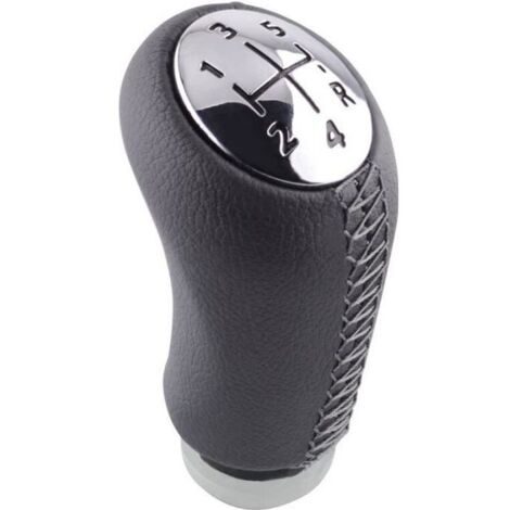 pommeau de levier de vitesse en cuir brillant, mat, 5 vitesses, 1 pièce, pour RENAULT Laguna Megane 2, Clio 3, Scenic 2 [4704E07]