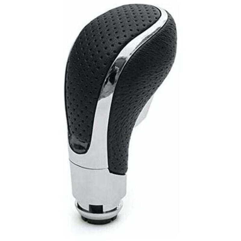 Pommeau de levier de vitesse en cuir pour Opel Insignia Astra J Meriva B Zafira C1 Noir/Chromé