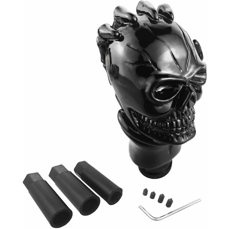 Linghhang - Pommeau de levier de vitesse en forme de tête de mort pour voitures de course Poignée de levier de vitesse en forme d'os Convient à la