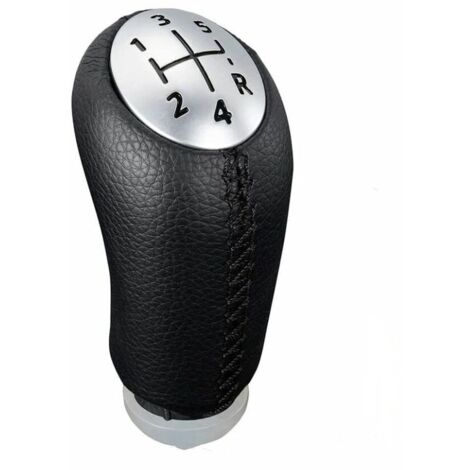 Pommeau de levier de vitesse manuel pour Renault Clio III 2005-09, Megane 2 Laguna 2003-09, cuir noir, avec adaptateur