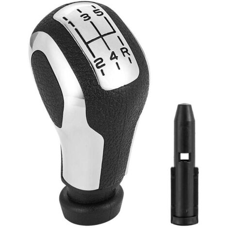 Pommeau de levier de vitesse noir 5 vitesses avec adaptateur pour Peugeot 106 206 207 307 407