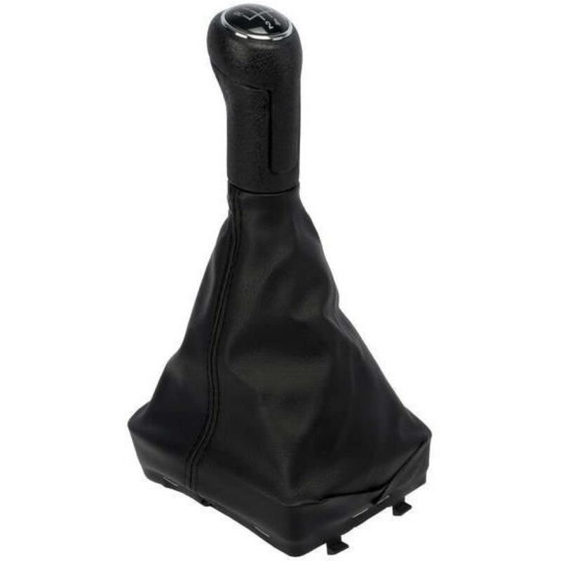 Pommeau et Soufflet noir compatible avec Volkswagen Polo 02-09 - 5-6 vitesses