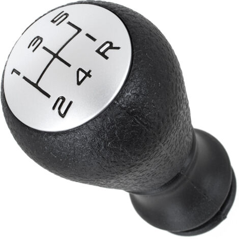 Pommeau de levier de vitesse Peugeot 306 NOIR + ARGENT SCHÉMA NOIR