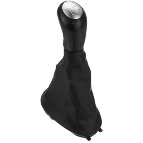 Pommeau de Levier de Vitesses à 5 Vitesses avec Cache-Soufflet Compatible avec Renault Dacia Logan MK1 2005-2014 Sandero MK1 2007-2014 Stepway 2011 - 1