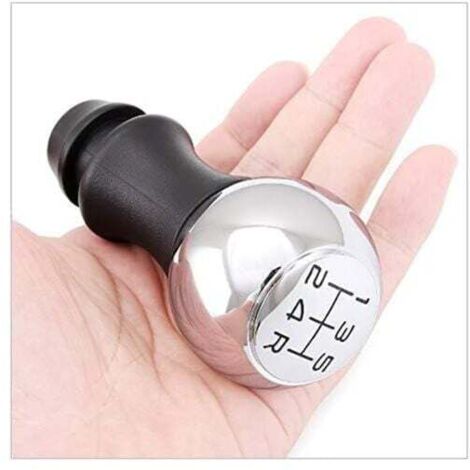 Pommeau de Levier de Vitesses pour boite manuelle 5 vitesses Chrome argent 106 206 207 306 406 307 407 408 508 807 3008 5008 C2 C3 C4 C5
