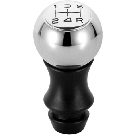 Pommeau de Levier de Vitesses pour boite manuelle 5 vitesses Chrome argent 106 206 207 306 406 307 407 408 508 807 3008 5008 C2 C3 C4 C5