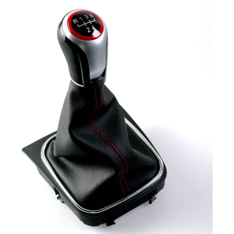 Pommeau de levier de vitesses pour Volkswagen Golf et Jetta, pièces de modification pour boîte manuelle, kit rouge 6 vitesses, un jeu, kit de pommeau de levier de vitesses rouge 6 vitesses Volkswagen