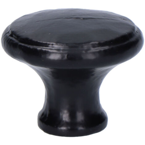 Pommeau De Porte 38mm Fer Noir