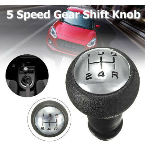 Pommeau de vitesse de voiture 5 vitesses Pommeau de levier de vitesse compatible avec PEUGEOTs 106 206 306 406/107 207 307 407 - Le noir