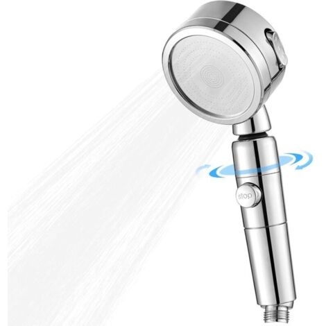 Pommeau Douche amélioré, 3 Modes réglables Haute Pression et Bouton de l'interrupteur Pomme Douche . Matériau ABS unique Meilleure ténacité,Rotation à 360 °. l'interface de 20 mm est applicable