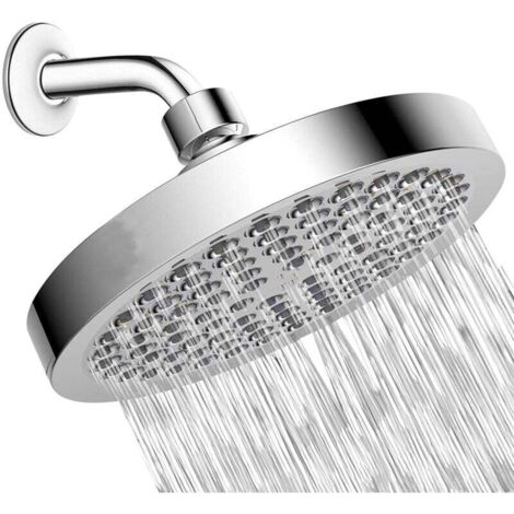 Pommeau Douche Fixes Remplacement Tete De Douche Avec Boule Pivotante 15 CM Chrome Ronde