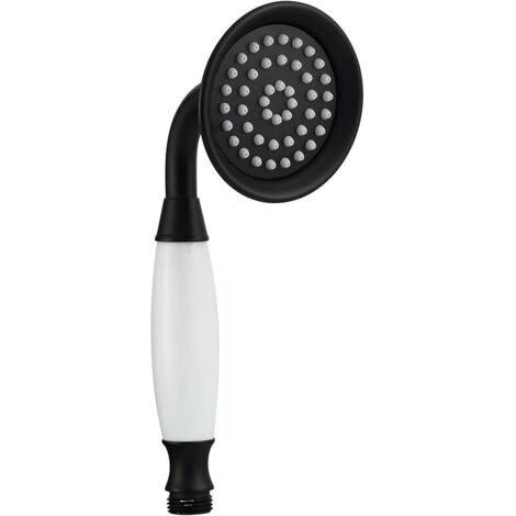 Pommeau Douche Noir Rétro Laiton Douchette Douche de Massage pour Salle de Bain, BS126B