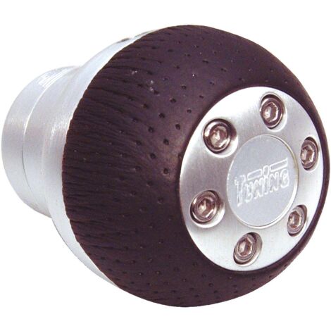 POMMEAU UNIVERSEL ALUMINIUM/CUIR NOIR (HORS BAGUE MARCHE AR)