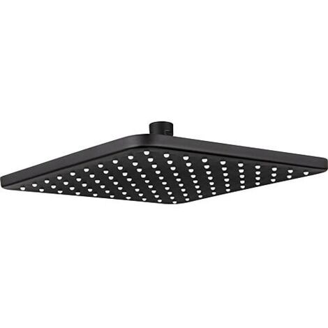 Pommes de douche Larissos 230x230 Acier inoxydable Noir mat