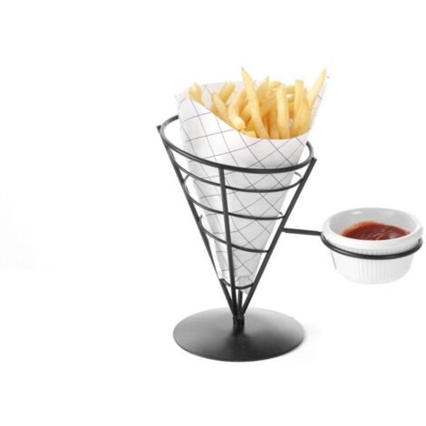 Pommes-Frites- und Snack-Servierständer mit Saucenhalter - Hendi 630914
