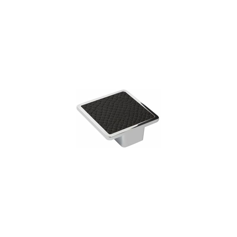 

Pomo 38X38Mm Polipiel Serpiente Negra Mate