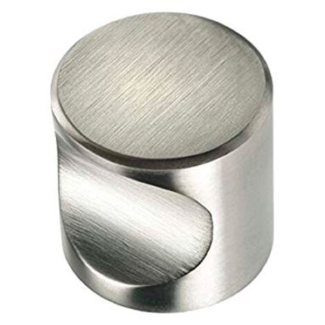 Pomo aluminio cilíndrico níquel satinado 25mm instalación incluida