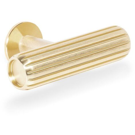 VIEFE pomo aluminio modelo rille t 55x38 acabado efecto inox, laton oscuro cepillado, negro cepillado acabado laton oscuro