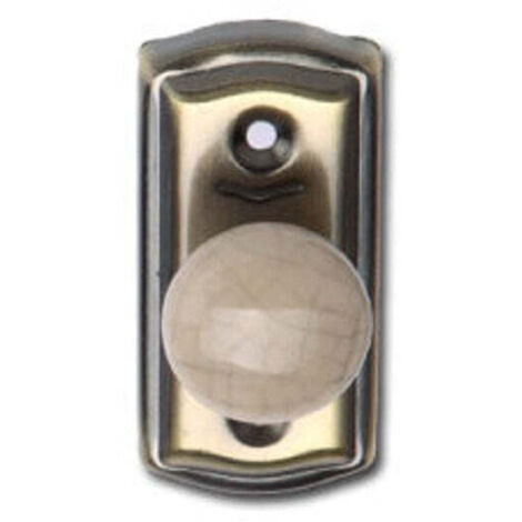 Pomo cuero y porcelana bola 4008 decorativo cajones