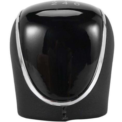 Pomo de cambio de cuero PU con elementos ópticos, de 6 velocidades, compatible con Ford Mondeo IV, C-MAX, Transit, Focus MK3 y MK4.