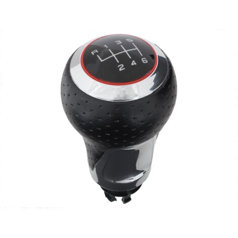 Pomo de cambio de marchas Audi A3 8L 96-03 S-LINE NEGRO + CROMADO 6 VELOCIDADES