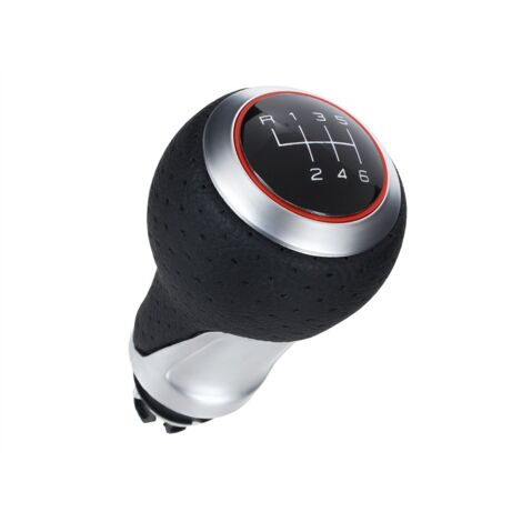 Pomo de cambio de marchas Audi A3 8L 96-03 S-LINE NEGRO + PLATA 6 VELOCIDADES