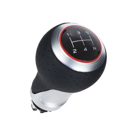 Pomo de cambio de marchas Audi A4 B6 00-04 S-LINE 5 VELOCIDADES NEGRO + PLATA (parte inferior derecha)